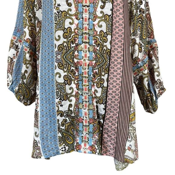 New Directions Curvy Pink Floral Embroidered Tunic - Picture 3 of 11